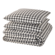 4MURS Parure de lit en toile de coton Sol Beige/anthracite