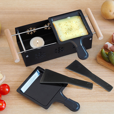 Raclette à la bougie Duo snow Noir