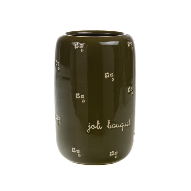 Amadeus Cades Vase CAPUCINE coloris kaki