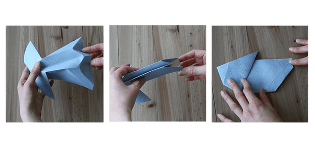 Etpae 12 avec des mains qui plient des extrémités vers l'intérieur