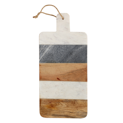 Planche à découper Luna Brun, blanc, noir