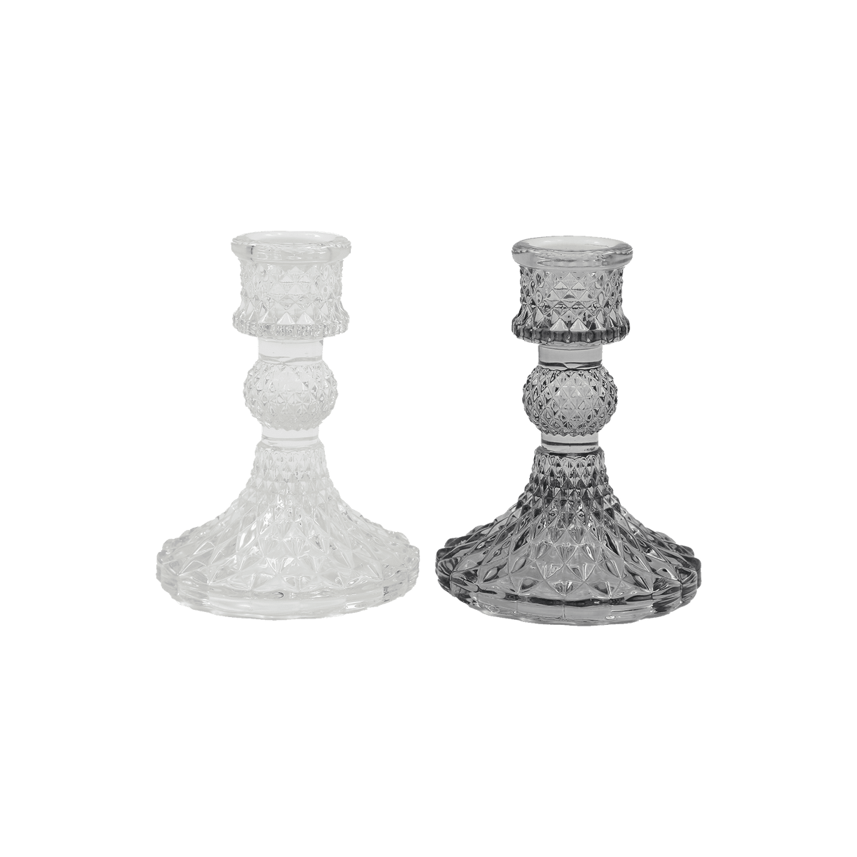 Bougeoir Blig Gris, blanc