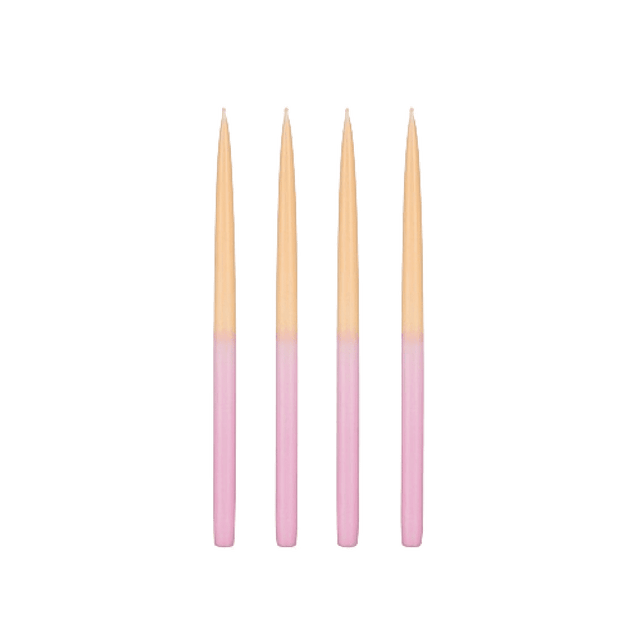 Bougie DIP-DYE coloris rose pêche
