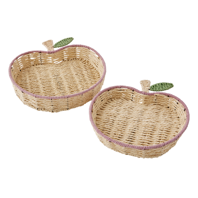 Panier POMME coloris beige