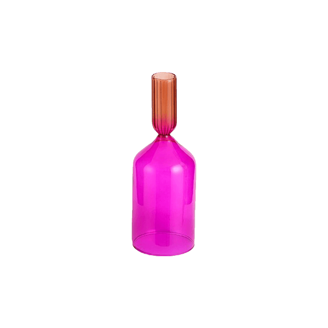 Bougeoir COLOR coloris rose orangé