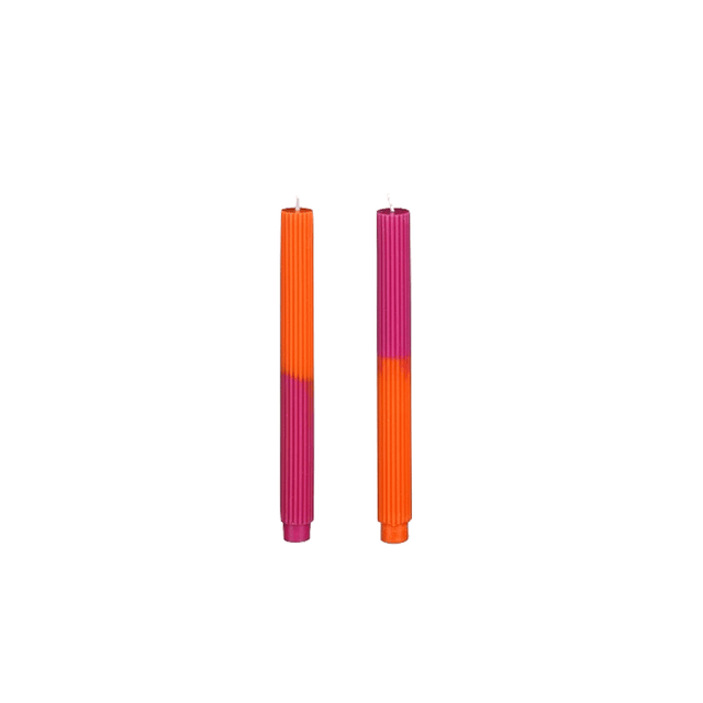 Bougie DIP-DYE coloris rose orangé