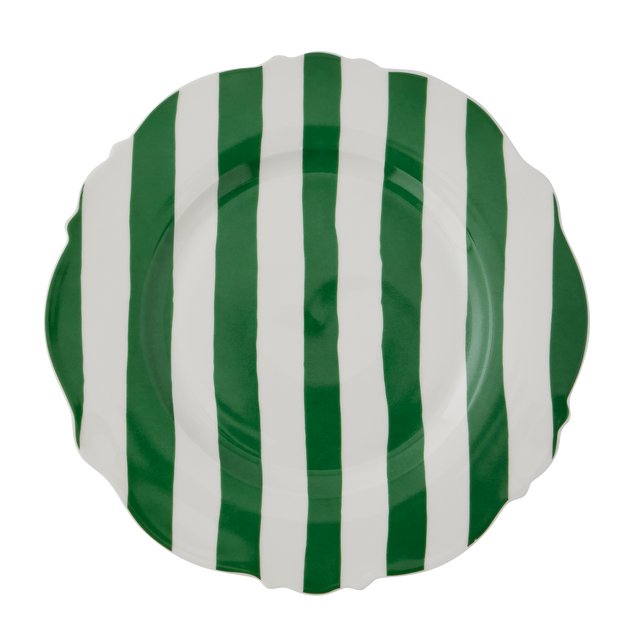 Assiette LEXI coloris blanc / vert