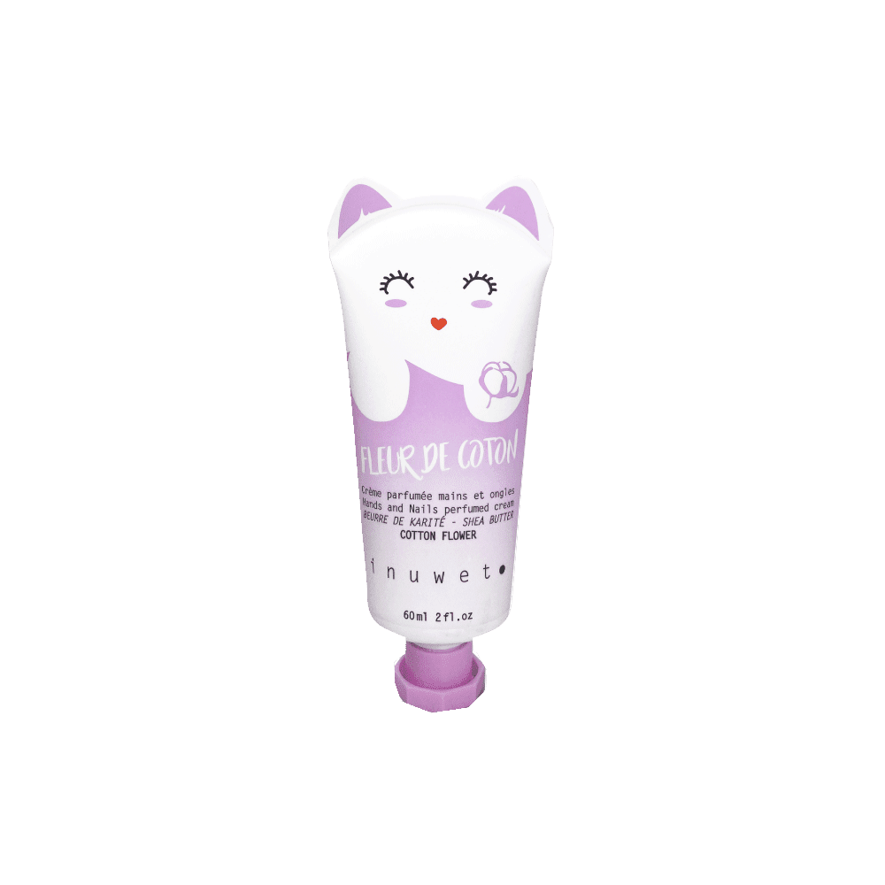 INUWET Crème mains Chat fleur de coton Mauve Fleur de coton 60ML