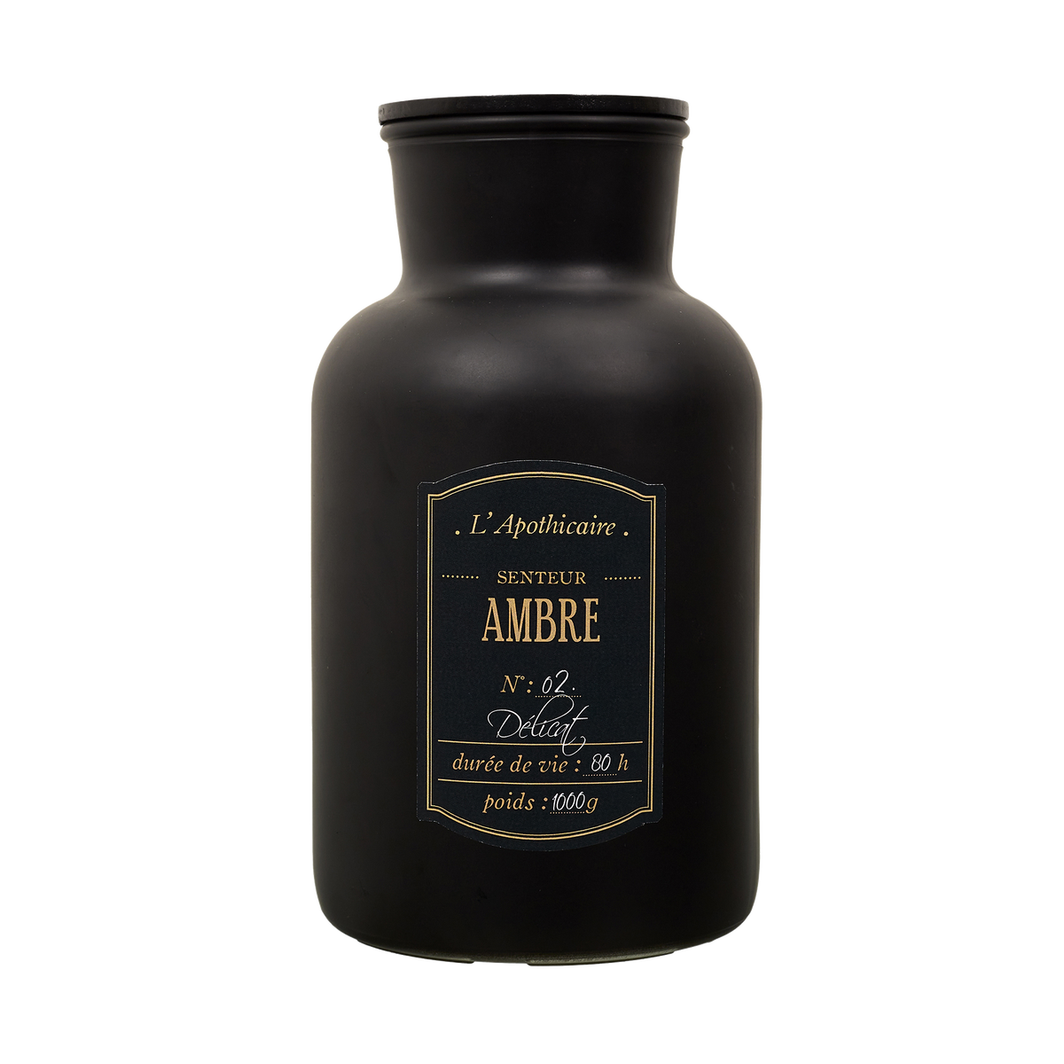 Bougie parfumée Alchimiste Noir Ambre 1000G