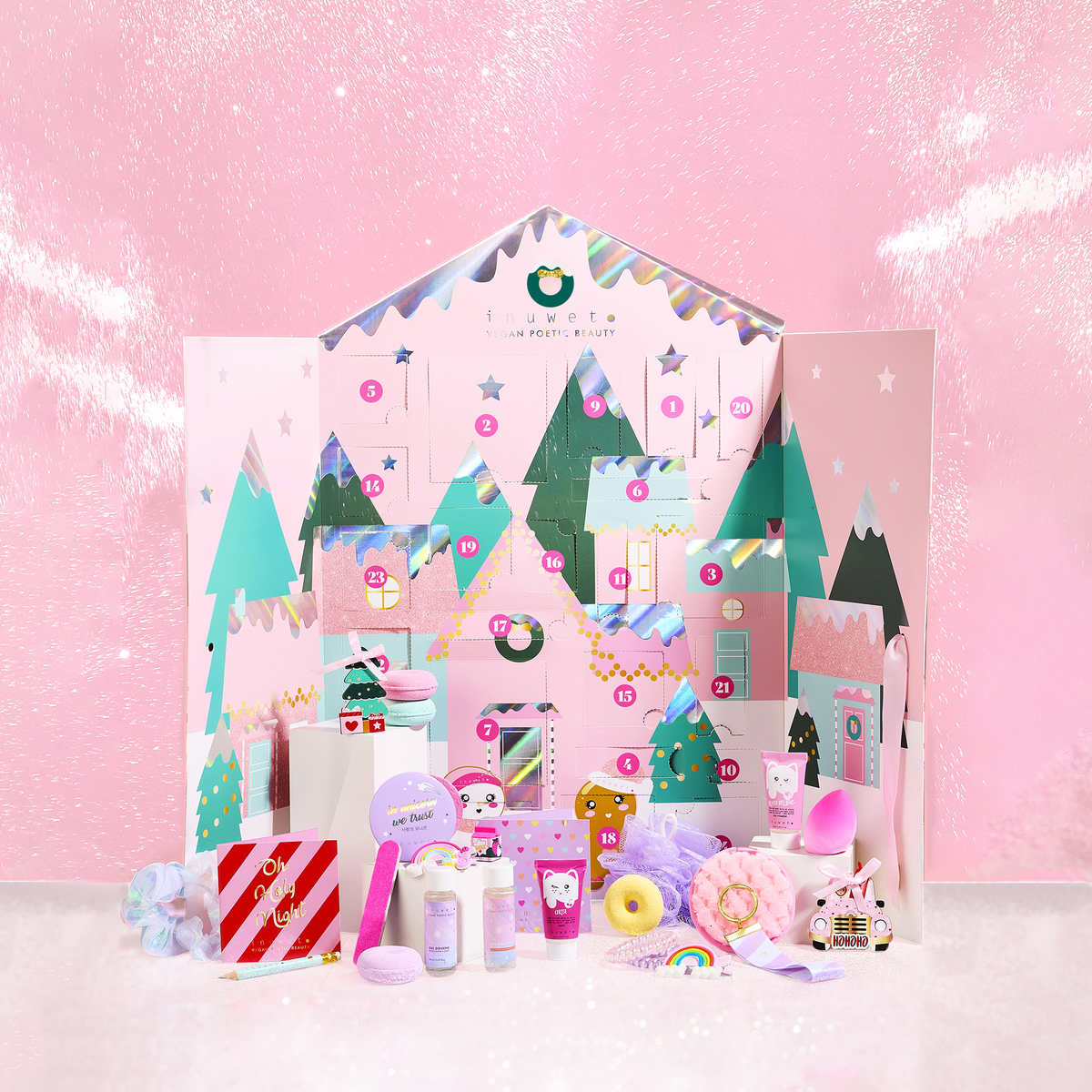 INUWET Calendrier de l'Avent Snowflake Rose