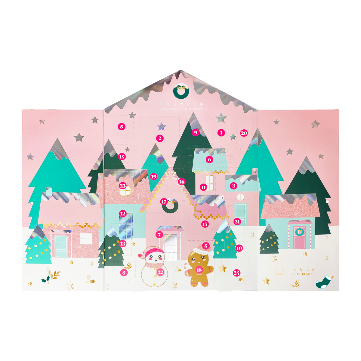 INUWET Calendrier de l'Avent Snowflake Rose