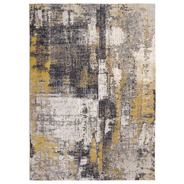 Tapis BARRY coloris gris jaune 160 x 230 cm