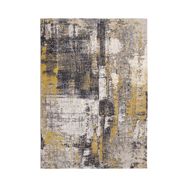 Tapis BARRY coloris gris jaune 120 x 170 cm