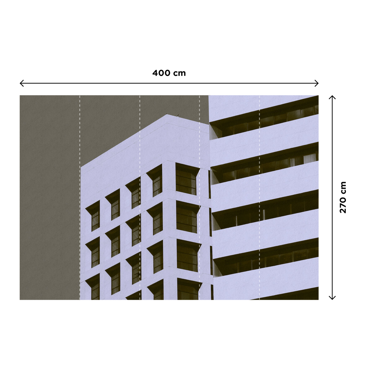 Papier peint panoramique XL Ciudad Kaki Satiné