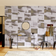 Papier peint panoramique XL Patchy Taupe Satiné