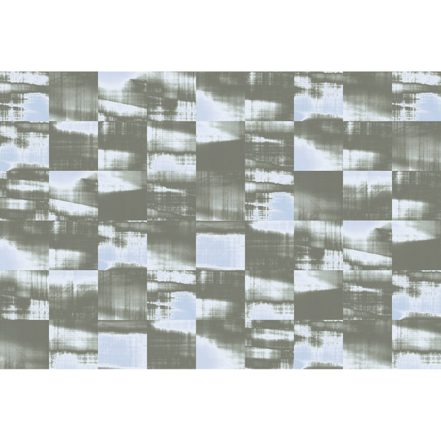 Papier peint panoramique XL PATCHY 400 x 270 cm bleu clair grisé