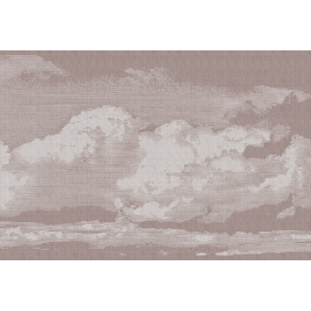 Papier peint panoramique XL Nube Vieux rose Satiné