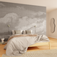 Papier peint panoramique XL Nube Gris perle Satiné