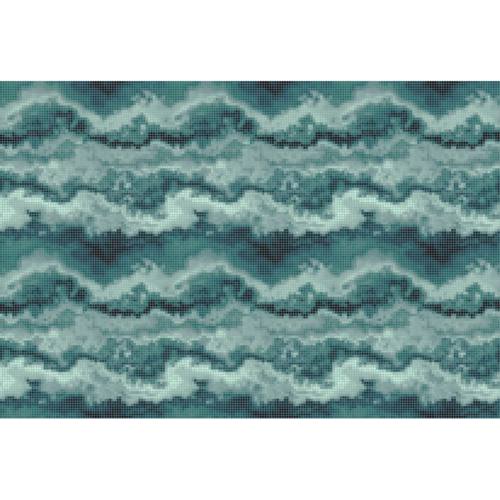 Papier peint panoramique XL Mosaico Vert bouteille Satiné