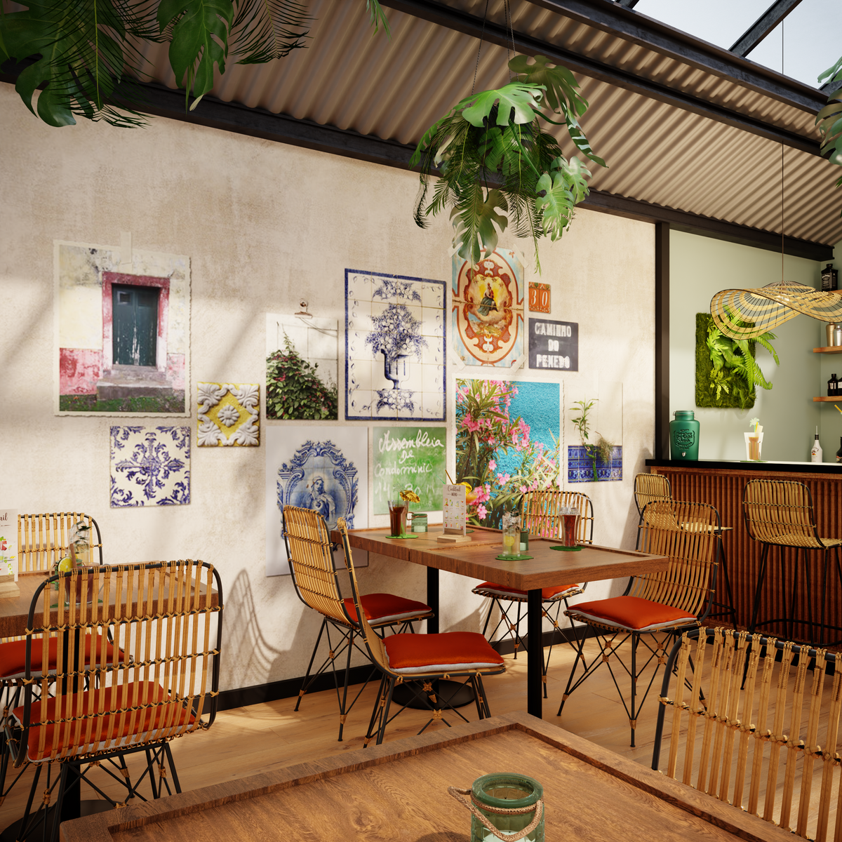 Papier peint panoramique XL Bolao Grège Satiné