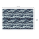 Papier peint panoramique XL Mosaico Bleu foncé Satiné