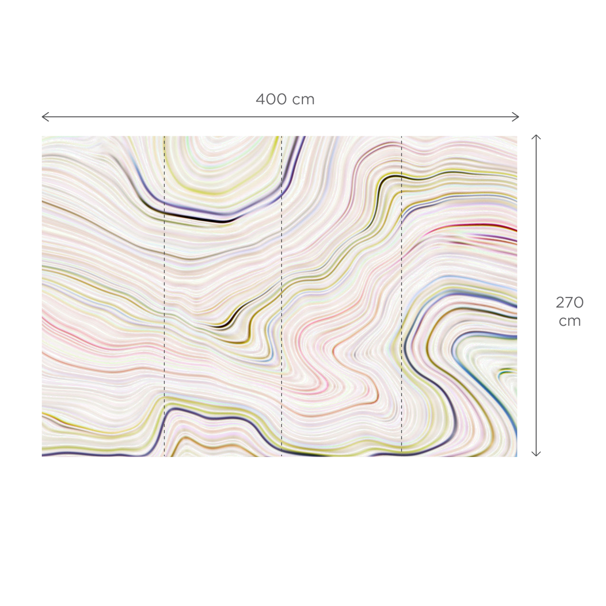 Papier peint panoramique XL Kanny Pastels fondus Satiné