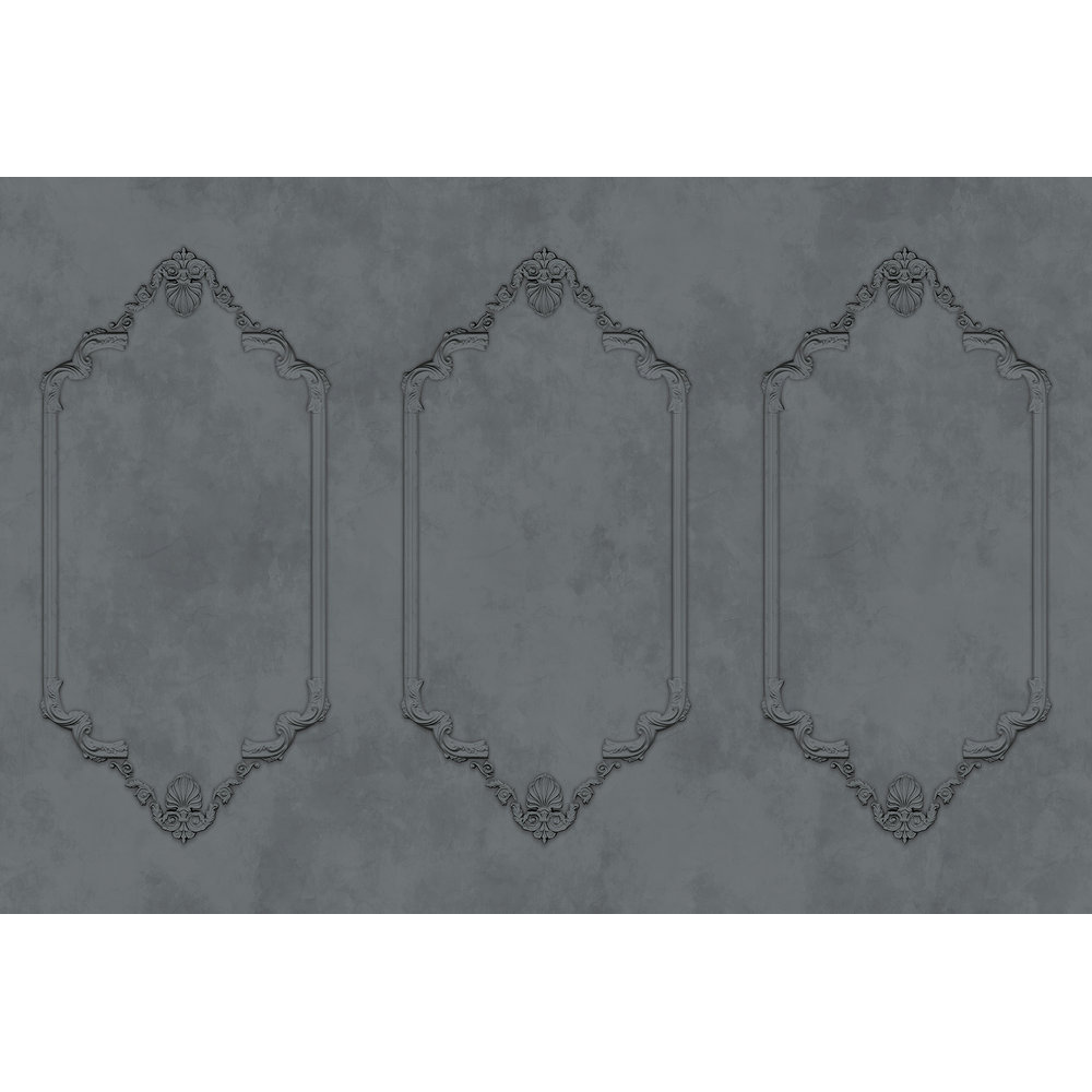 Papier peint panoramique XL Agnes Gris moyen Satiné