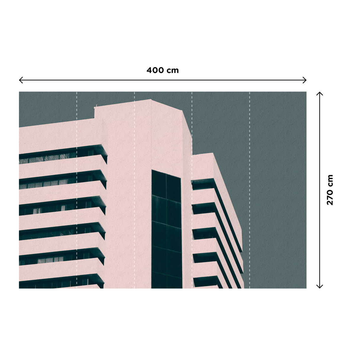 Papier peint panoramique XL Edicio Gris moyen Satiné