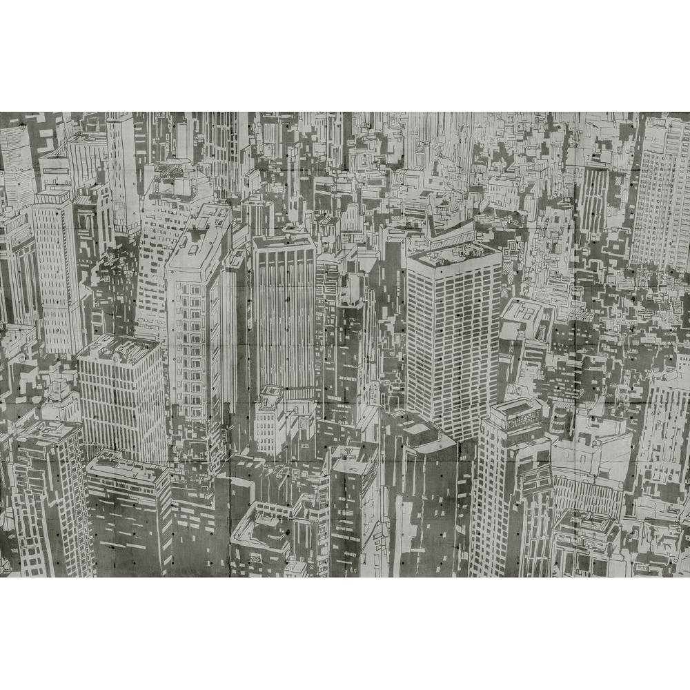 Papier peint panoramique XL Ginza Gris béton Satiné