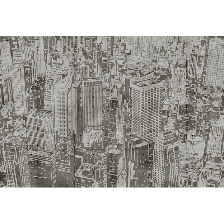 Papier peint panoramique XL Ginza Gris béton Satiné