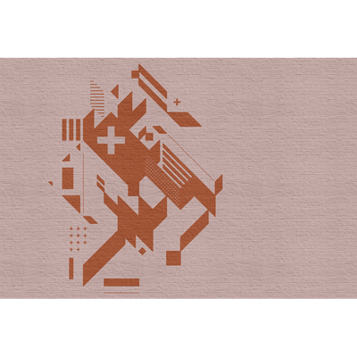 Papier peint panoramique XL Jaspe Orange Satiné