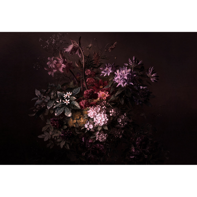 Papier peint panoramique XL FILAMENE 400 x 270 cm mauve et noir