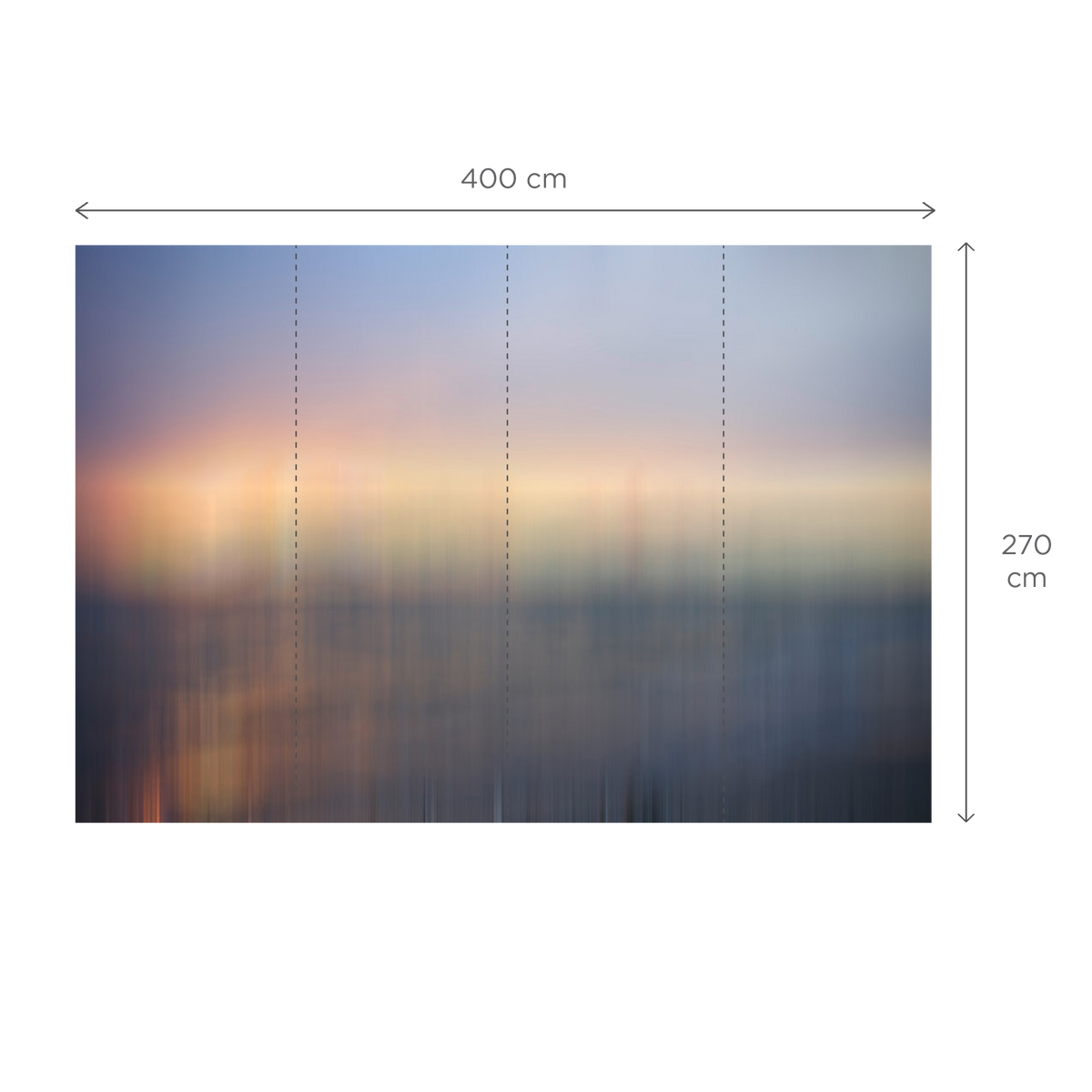 Papier peint panoramique XL Lutime Gris bleuté Satiné