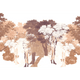 Papier peint panoramique XL Maravela Brun automnal Satiné