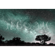 Papier peint panoramique XL Lunalo Bleu astral Satiné