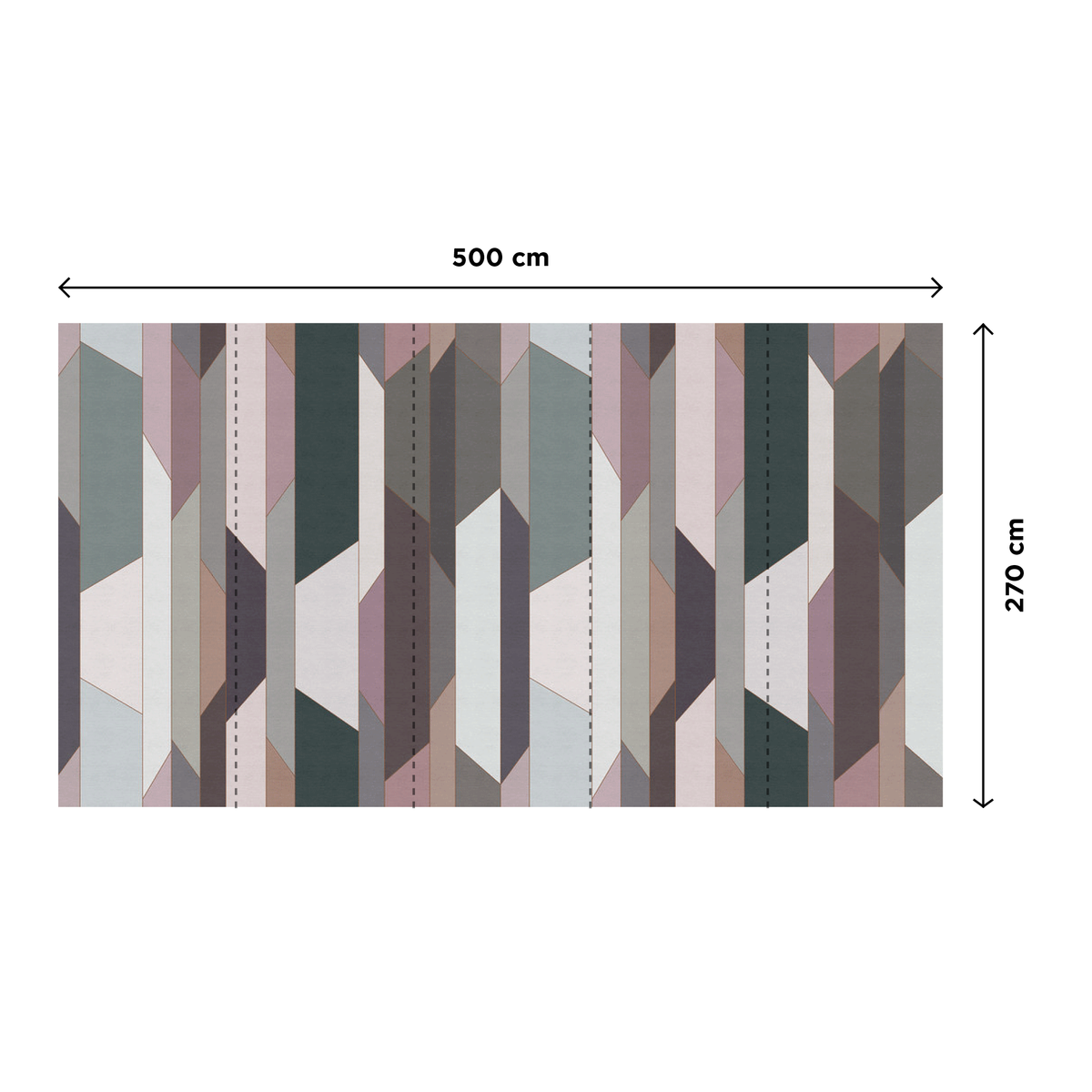 Papier peint panoramique XXL Theotime Rose Satiné