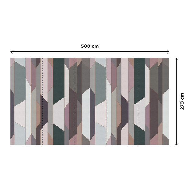 Papier peint panoramique XXL THEOTIME 500 x 270 cm rose