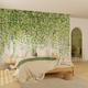 Papier peint panoramique XL Lierra Vert feuille Satiné