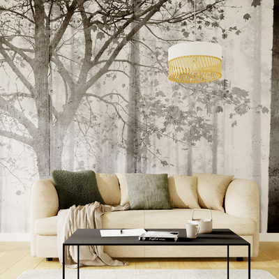 Papier peint panoramique XL Agatie Gris moyen Satiné