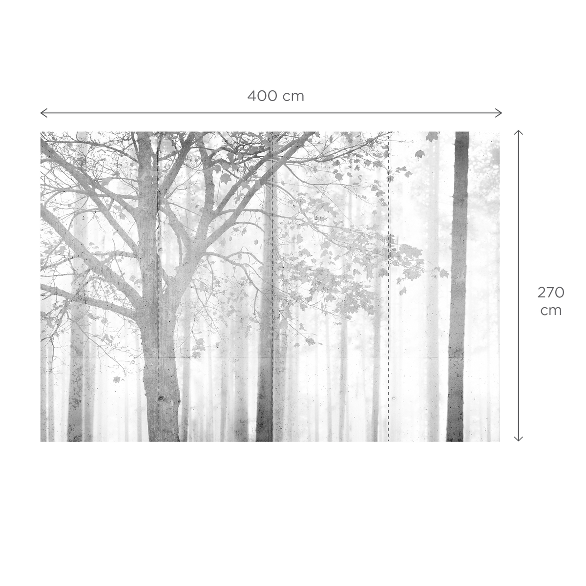 Papier peint panoramique XL Agatie Gris moyen Satiné