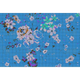 Papier peint panoramique XL Flaid Cyan Satiné