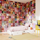 Papier peint panoramique XL Pelmel Multicolore Satiné