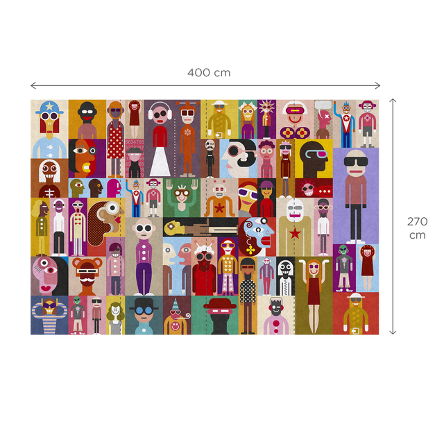 Papier peint panoramique XL PELMEL 400 x 270 cm multicolore
