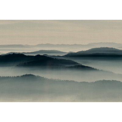 Papier peint panoramique XL Denali Bleu dilué Satiné