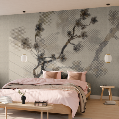 Papier peint panoramique XL Rama Grège Satiné