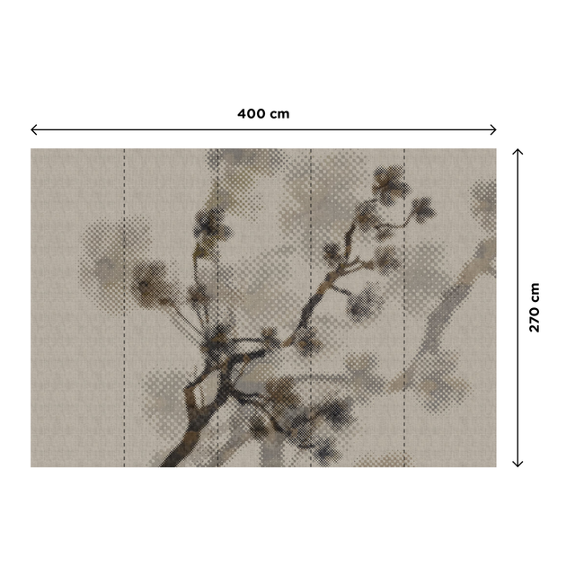 Papier peint panoramique XL RAMA 400 x 270 cm grège