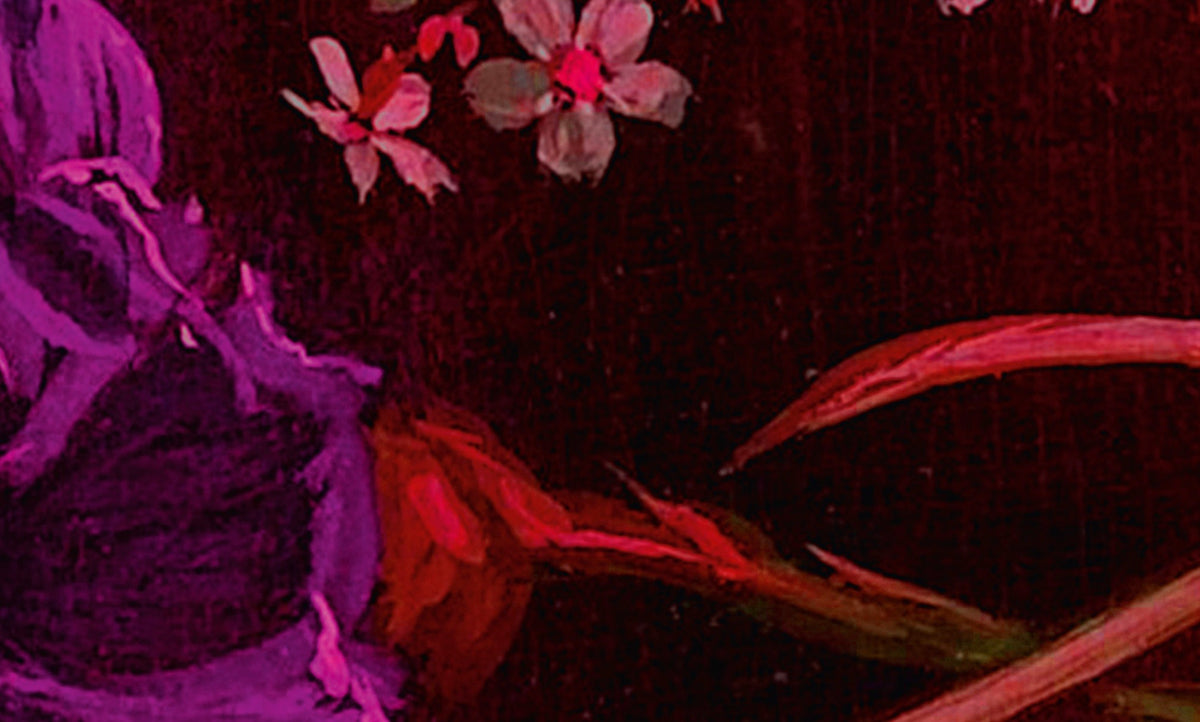Papier peint panoramique XL Grappolo Fuchsia Satiné