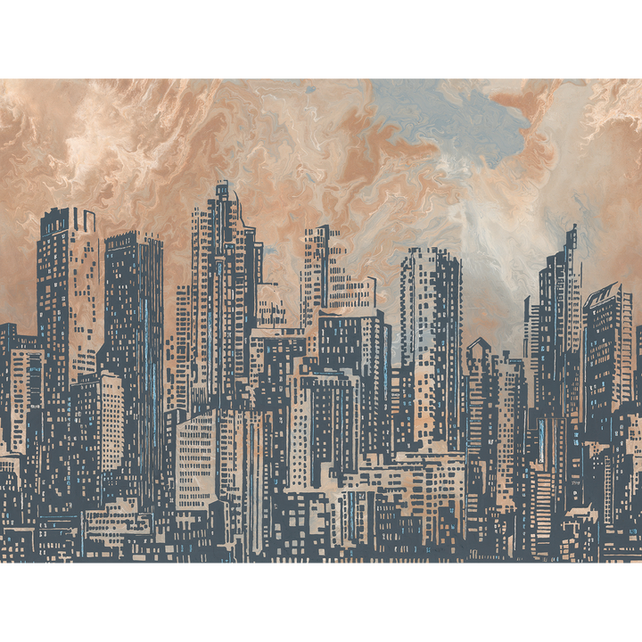 Papier peint panoramique XL Sandstorm Anthracite Satiné