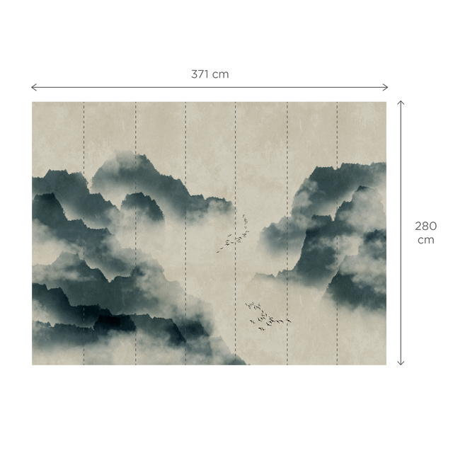 Papier peint panoramique XL JALBA 371 x 280 cm