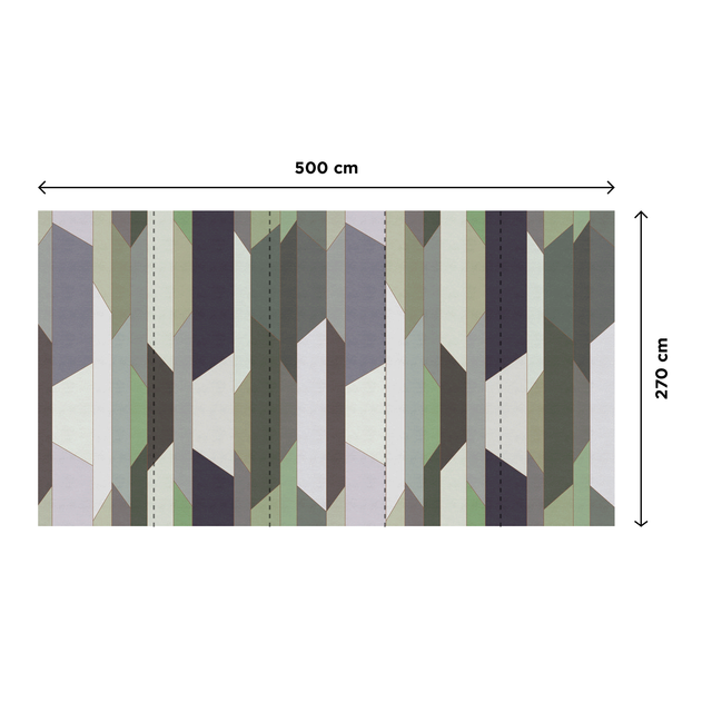 Papier peint panoramique XXL THEOTIME 500 x 270 cm vert